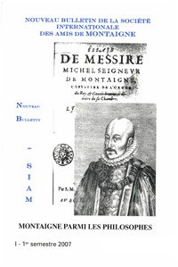 Image de Nouveau bulletin de la Société internationale des amis de Montaigne. VIII, 2007-1, n° 45
