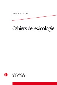 Image de Cahiers de lexicologie