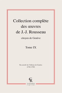 Image de Collection complète des oeuvres de J.-J. Rousseau, Citoyen de Genève
