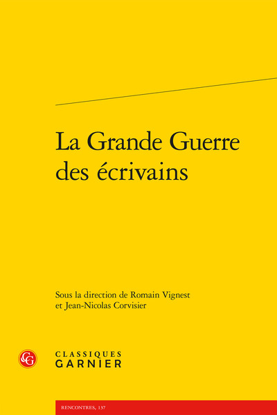 Image de La Grande Guerre des écrivains : études