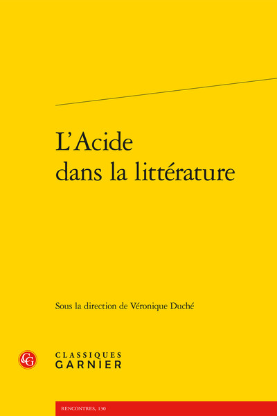 Image de L'Acide dans la littérature