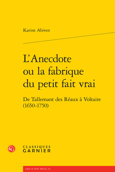 Image de L'Anecdote ou la fabrique du petit fait vrai