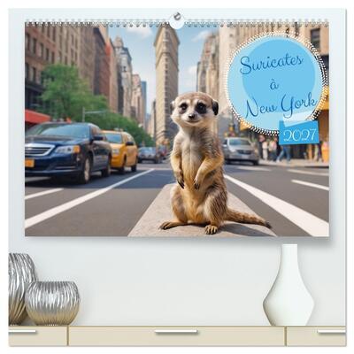 Picture of Suricates à New York (Calendrier mural haut de gamme 2027 DIN A2 vertical), CALVENDO calendrier mensuel