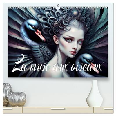 Image de La muse aux oiseaux (Calendrier mural haut de gamme 2027 DIN A2 vertical), CALVENDO calendrier mensuel