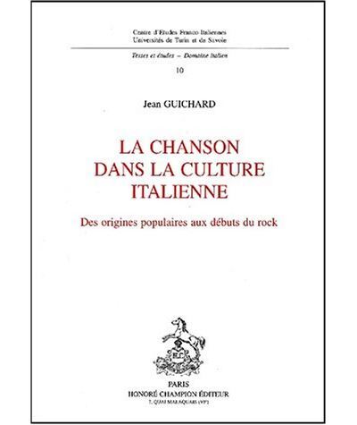 Image de La chanson dans la culture italienne - des origines populaires aux débuts du rock