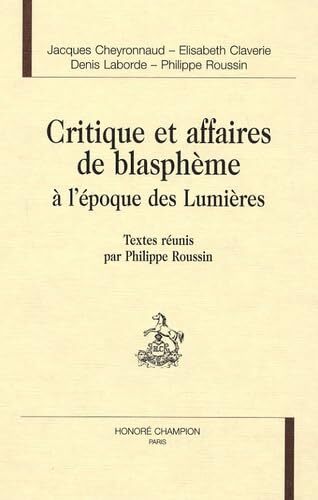 Image de Critique et affaires de blasphème à l'époque des Lumières