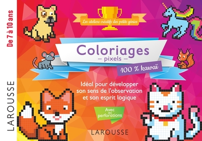 Picture of 20 coloriages en pixel pour esprits logiques 100% Kawai