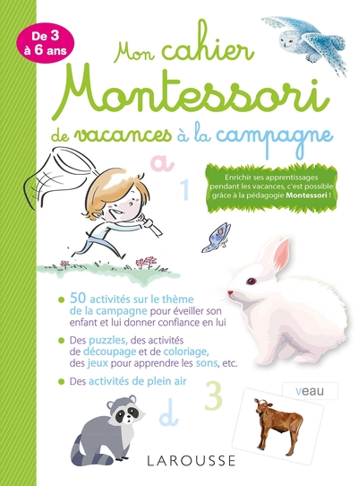Image de Mon cahier pour les vacances MONTESSORI : à la campagne