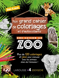 Picture of Mon grand cahier de coloriages et d'autocollants UNE SAISON AU ZOO