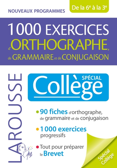 Image de 1000 exercices d'orthographe, spécial collège