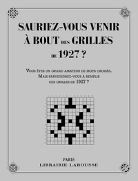 Picture of Sauriez-vous venir à bout des mots croisés de 1927 ?