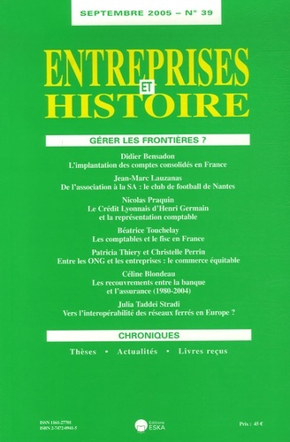 Image de ENTREPRISES ET HISTOIRE 39 GERER LES FRO