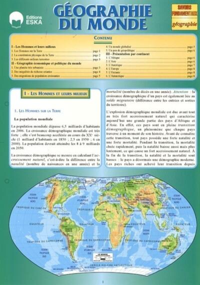 Picture of GEOGRAPHIE DU MONDE