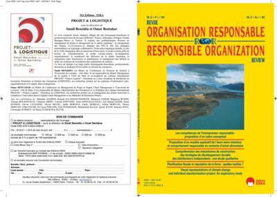 Picture of REVUE DE L'ORGANISATION RESPONSABLE VOL10 N1 2015