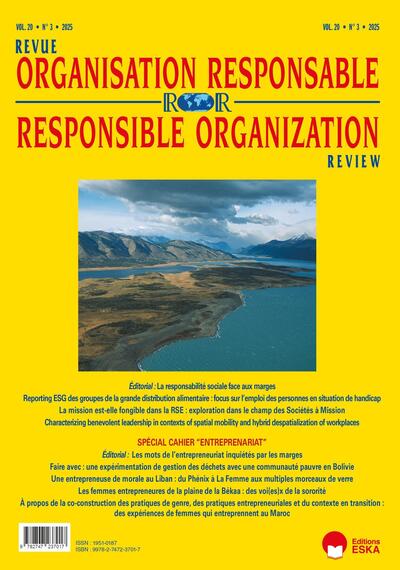 Image de Revue organisation responsable Vol. 20 no 3 2025 - Spécial cahier entreprenariat