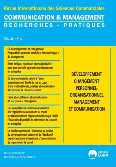Image de DEVELOPPEMENT CHANGEMENT PERSONNEL-ORGA.MANAGetCOMMUNICATION-CM 1-2019