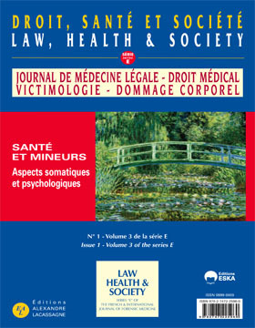 Picture of DROIT SANTE ET SOCIETE N°1 VOL 3 SERIE E