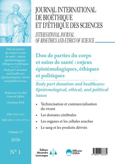 Image de Journal international de bioéthique vol 37 n°1-2026