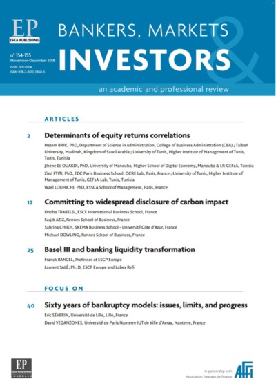 Image de DETERMINANTS OF EQUITY RETURNS CORRELATIONS - BMI 154-155