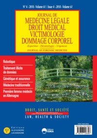 Image de GENETIQUE ET ASSURANCE-TRAITEMENT ILLICITE DE DONNEES-ROBOTIQUE-JML4VOL61-2018