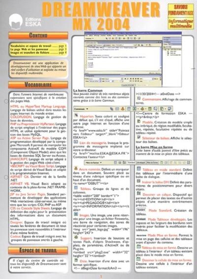 Image de DREAMWEAVER MX 2004