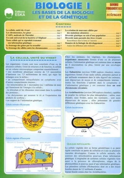 Picture of BIOLOGIE 1-LES BASES DE LA BIOLOGIE ET D