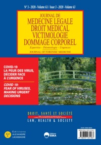 Image de COVID-19 LA PEUR DES VIRUS, DECIDER FACE A L'URGENCE-JML 2020 N°3 VOL 63