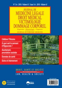 Image de AVORTEMENT, PROCREATION ASSISTEE. LEGISLATIONS SOIN IVG EN E. JML5-6 VOL 61 2018