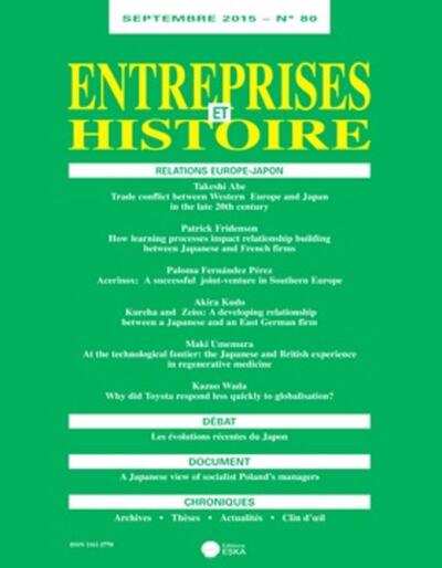 Image de ENTREPRISES ET HISTOIRE 80 SEPTEMBRE 2015