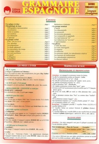 Image de GRAMMAIRE ESPAGNOLE