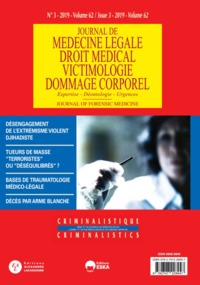 Image de DECES PAR ARME BLANCHE-SERIE C DE LA REVUE JML 3 VOL 62 2019