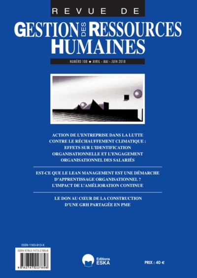 Image de ACTION DE L'ENTREPRISE DANS LA LUTTE CONTRE LE RECHAUFFEMENT CLIMATIQUE.GRH 108