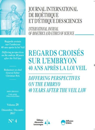 Picture of REGARDS CROISES SUR L'EMBRYON-40 ANS APRES LA LOI VEIL-REVUE JIB N°4 VOL28-2017
