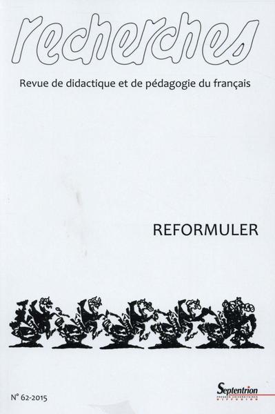 Image de RECHERCHES, N  62/1ER SEMESTRE 2015