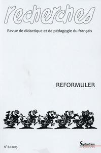 Image de RECHERCHES, N  62/1ER SEMESTRE 2015