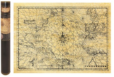 Picture of CARTE MARINE ATLANTIQUE EN 1550 58,5 CM X 42 CM