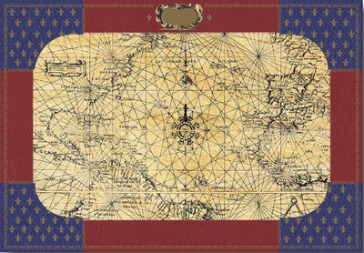 Picture of **CARTE MARINE ATLANTIQUE EN 1550 EN POCHETTE RIGIDE