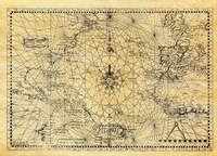 Picture of CARTE MARINE ATLANTIQUE EN 1550 A PLAT