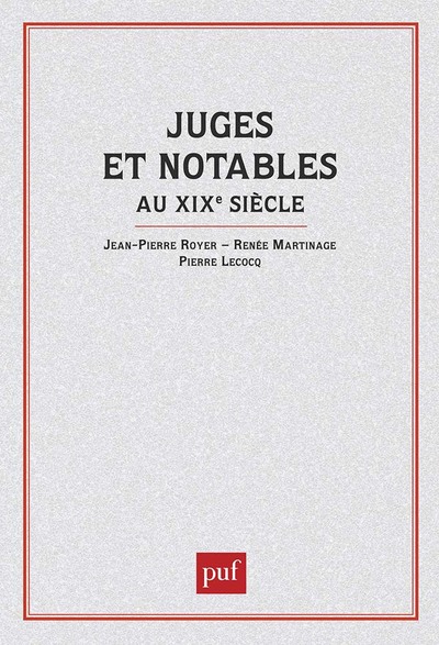 Picture of Juges et notables au XIXe siècle