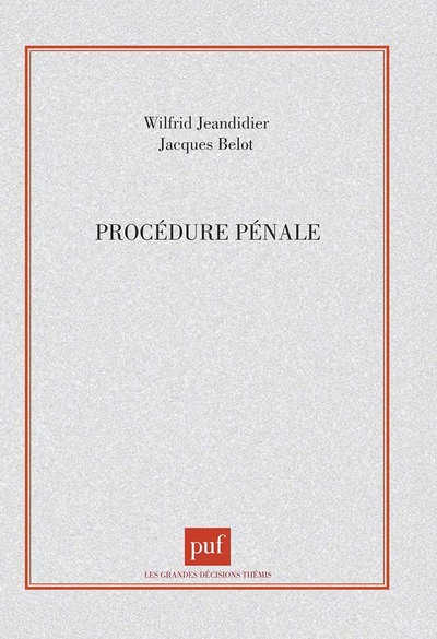 Picture of Procédure pénale