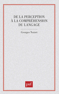 Picture of De la perception à comprehens. lang.