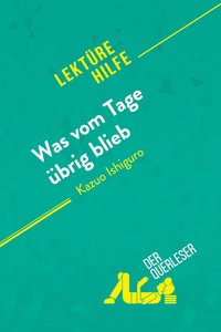 Picture of Was vom Tage übrig blieb von Kazuo Ishiguro (Lektürehilfe)