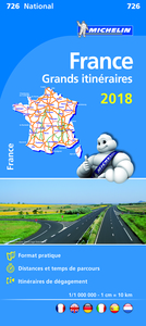 Image de Carte Nationale Grands Itinéraires France 2018