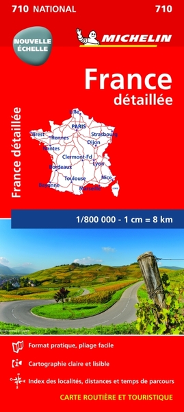 Picture of Carte Nationale France détaillée - 1/800 000