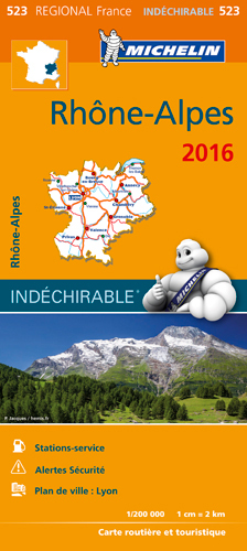 Picture of CARTE REGIONALE 523 RHONE ALPES HR 2016