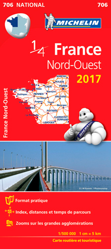 Picture of CARTE NATIONALE 706 FRANCE NORD-OUEST 2017