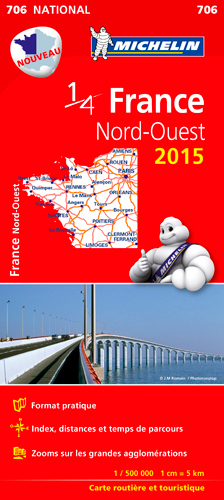 Picture of CARTE NATIONALE 706 FRANCE NORD-OUEST 2015