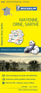 Picture of Carte Départementale Mayenne, Orne, Sarthe