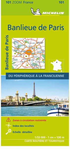 Picture of Carte Zoom Banlieue de Paris