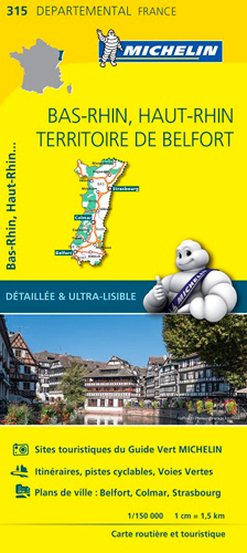 Picture of Carte Départementale Haut-Rhin, Bas-Rhin, Territoire de Belfort